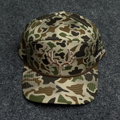 PRO Logo Rope Flatty in the Vintage Duck Camo Cap