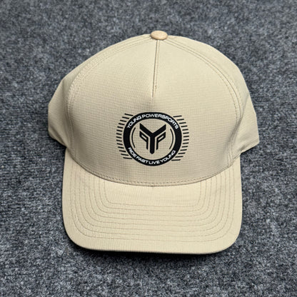 Young Powersports emblem in the Khaki/Sand colorway Cap