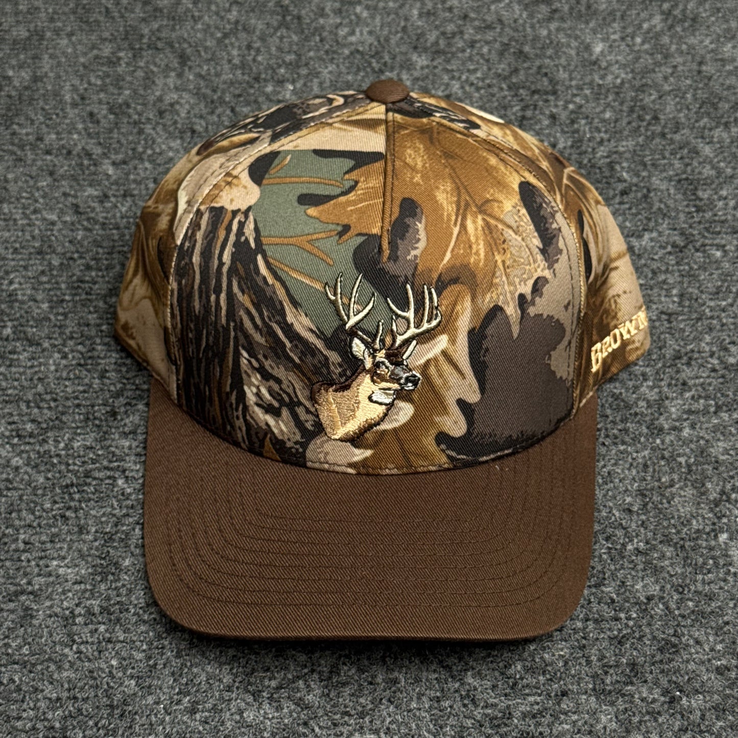 Browning Camo Buck Outdoor Cap – Woodland/Brown