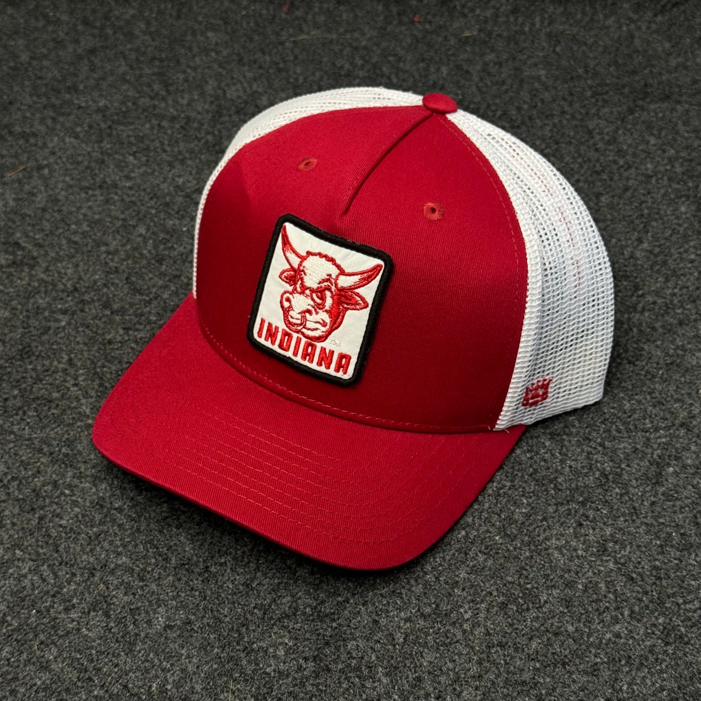 Indiana "Bull Mascot" Two-Tone Trucker Cap