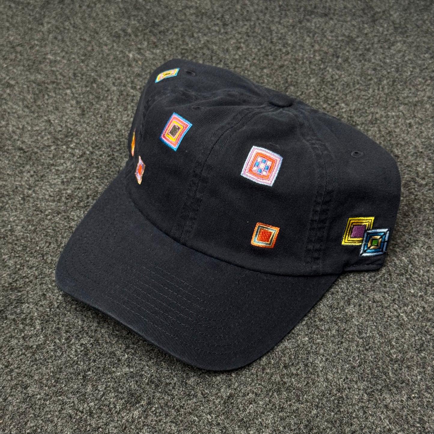 Frank Lloyd Wright Slouch Navy "Kaleidoscope " Dad Cap