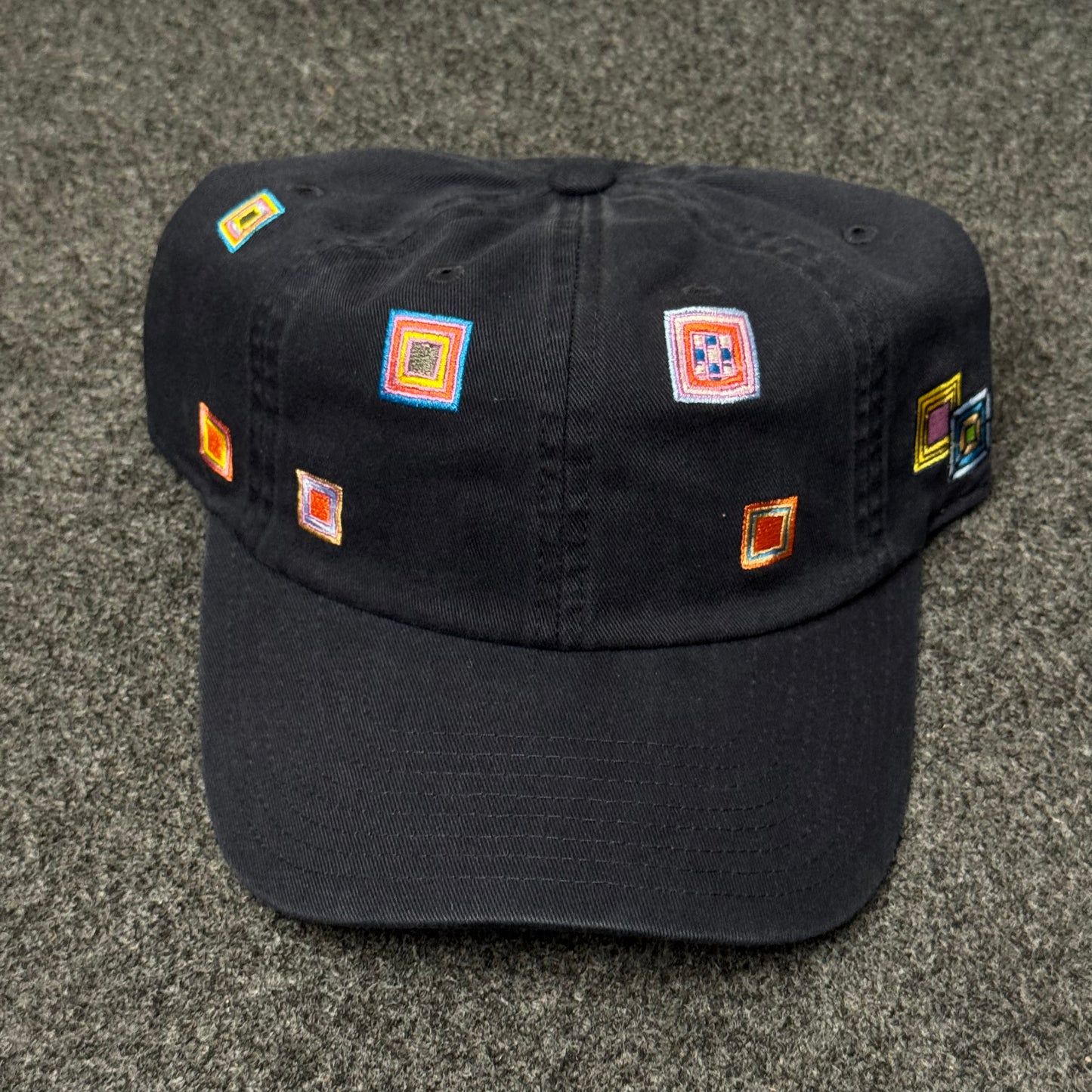 Frank Lloyd Wright Slouch Navy "Kaleidoscope " Dad Cap