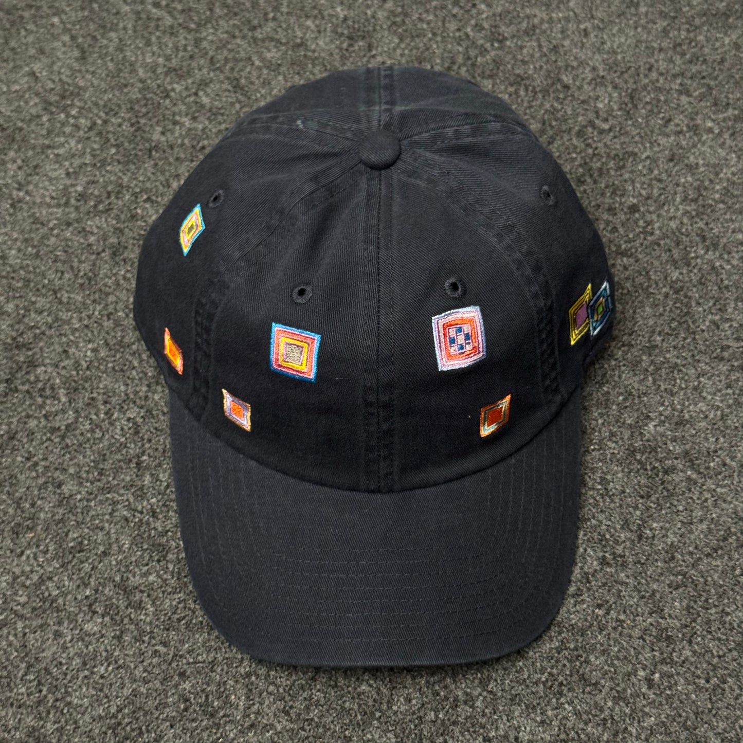 Frank Lloyd Wright Slouch Navy "Kaleidoscope " Dad Cap