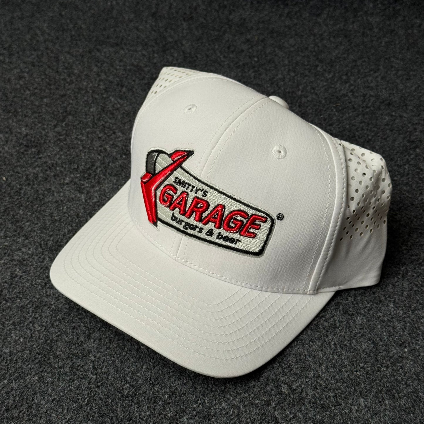 Smitty's Garage branded performance cap