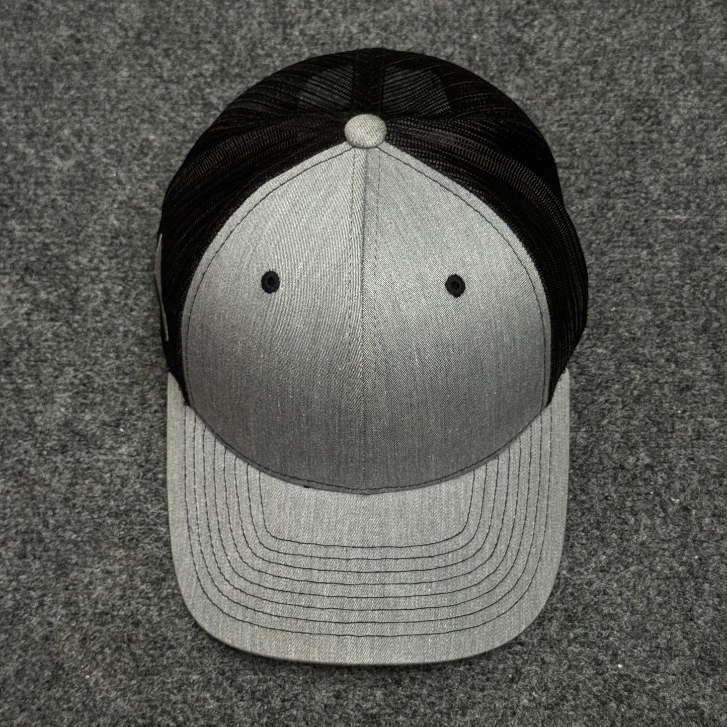 Heather Gray and Black American Flag Cap