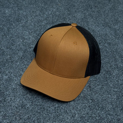 Caramel and Black  Mesh Trucker Cap