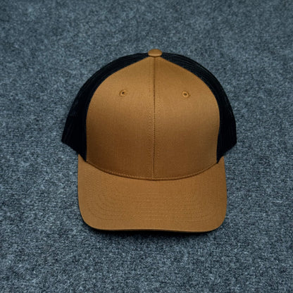 Caramel and Black  Mesh Trucker Cap