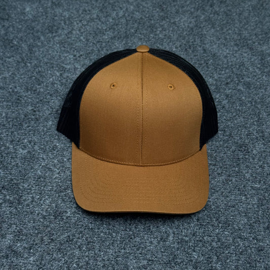 Caramel and Black  Mesh Trucker Cap