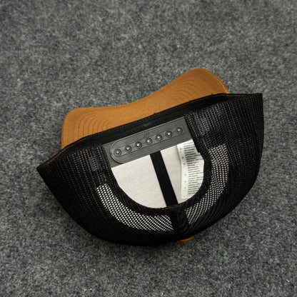 Caramel and Black  Mesh Trucker Cap