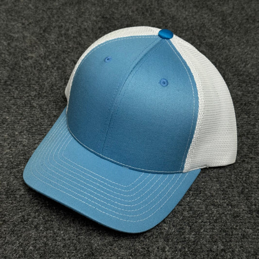 Light Blue and White  Mesh Trucker Cap