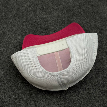 Hot Pink and White Mesh Trucker Cap