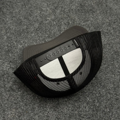 Charcoal Gray and Black Mesh Trucker Cap