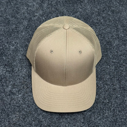 Solid Khaki Mesh Trucker Cap