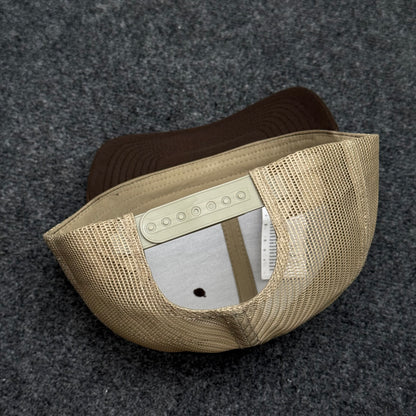 Dark Brown and Khaki Trucker Cap
