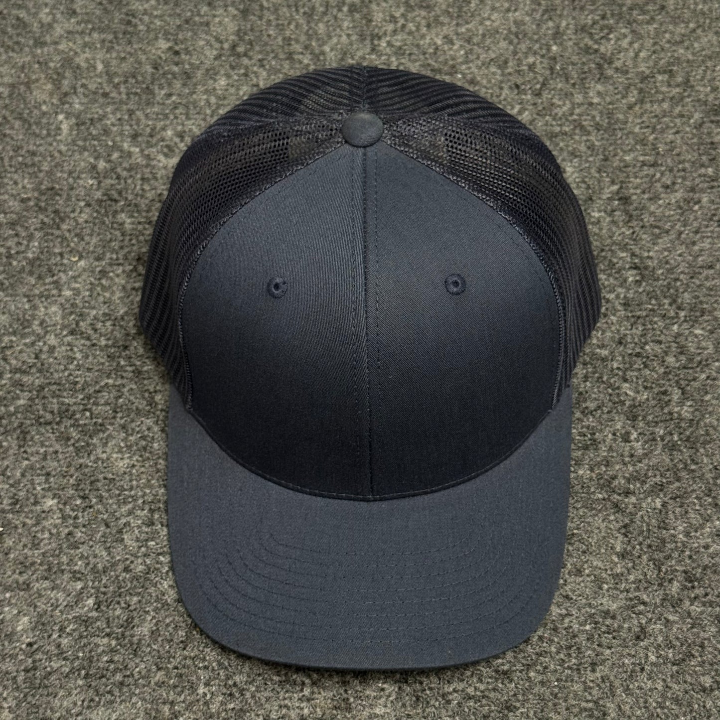 Navy Blue and Black Trucker Cap