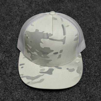 Snow Camo and White Trucker Cap