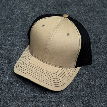 Khaki and Black Trucker Cap