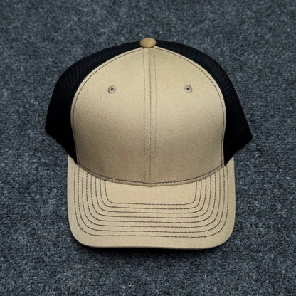 Khaki and Black Trucker Cap
