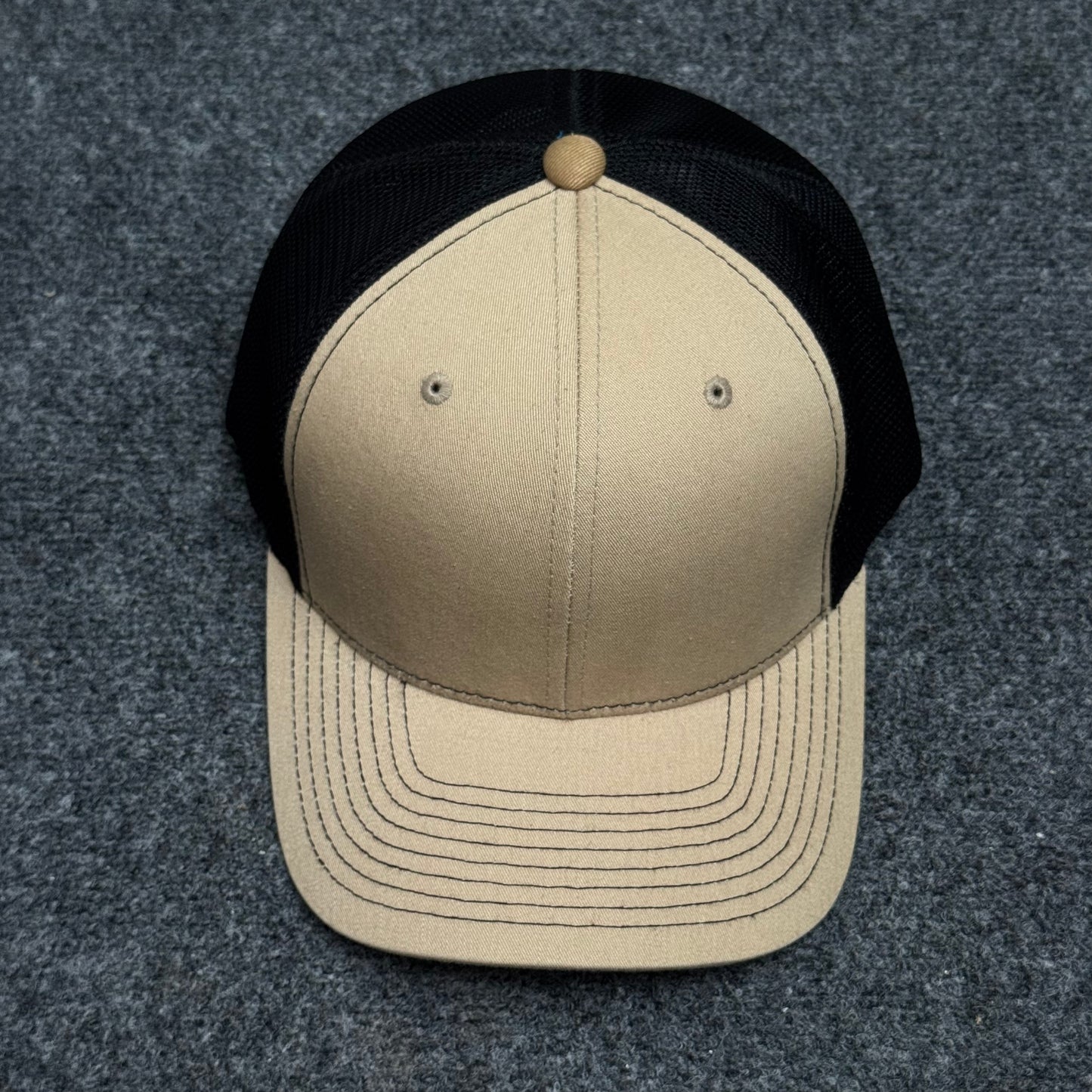 Khaki and Black Trucker Cap