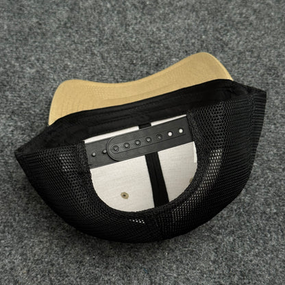 Khaki and Black Trucker Cap