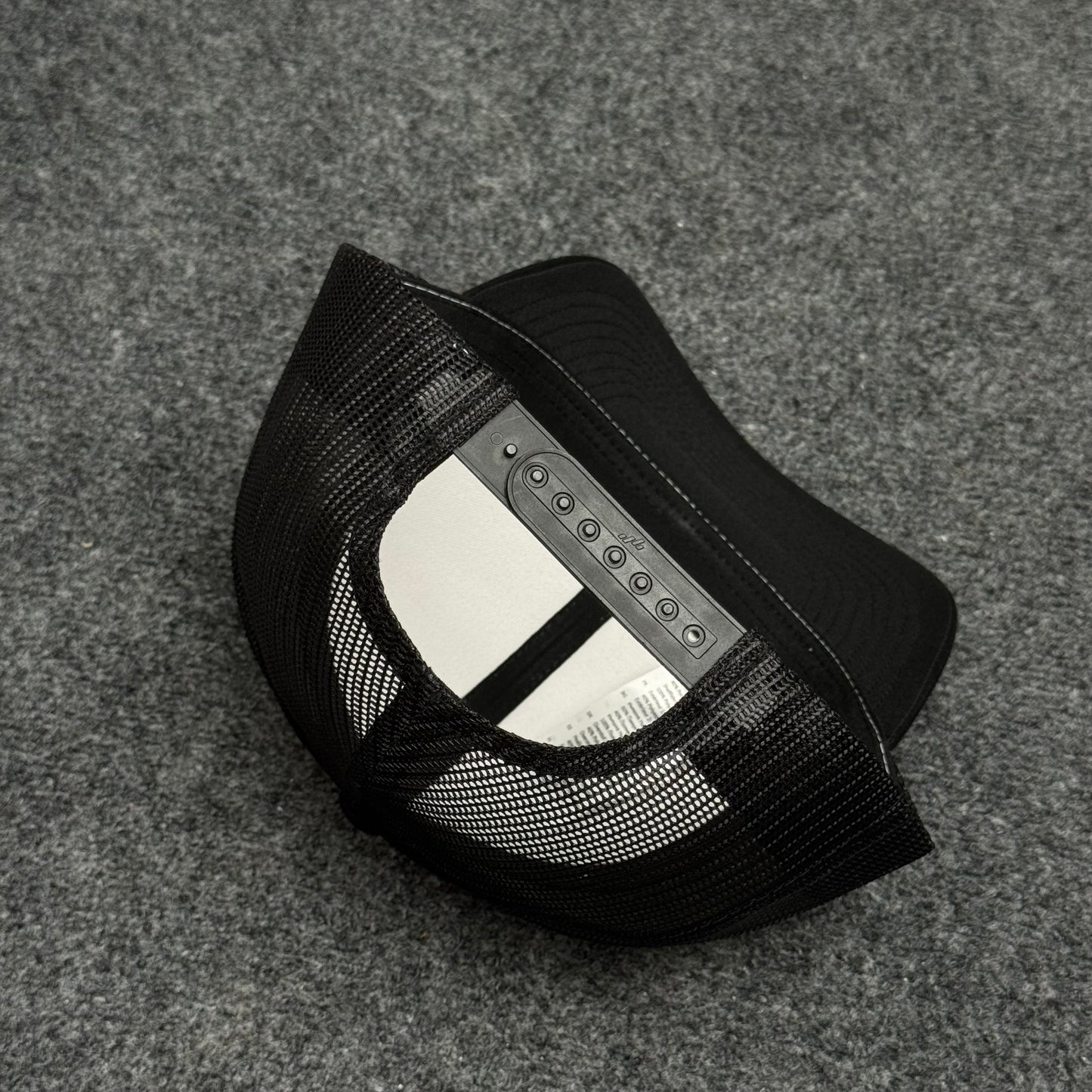 Retro White and Black Mesh Trucker Cap