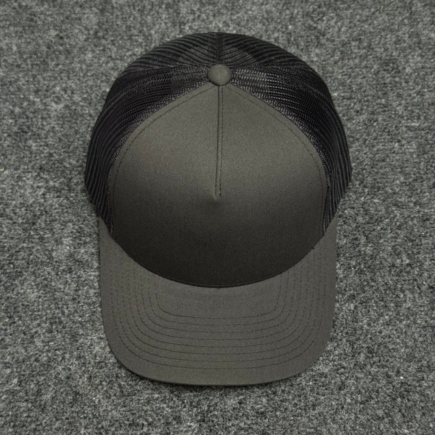 Dark Gray and Black Trucker Cap