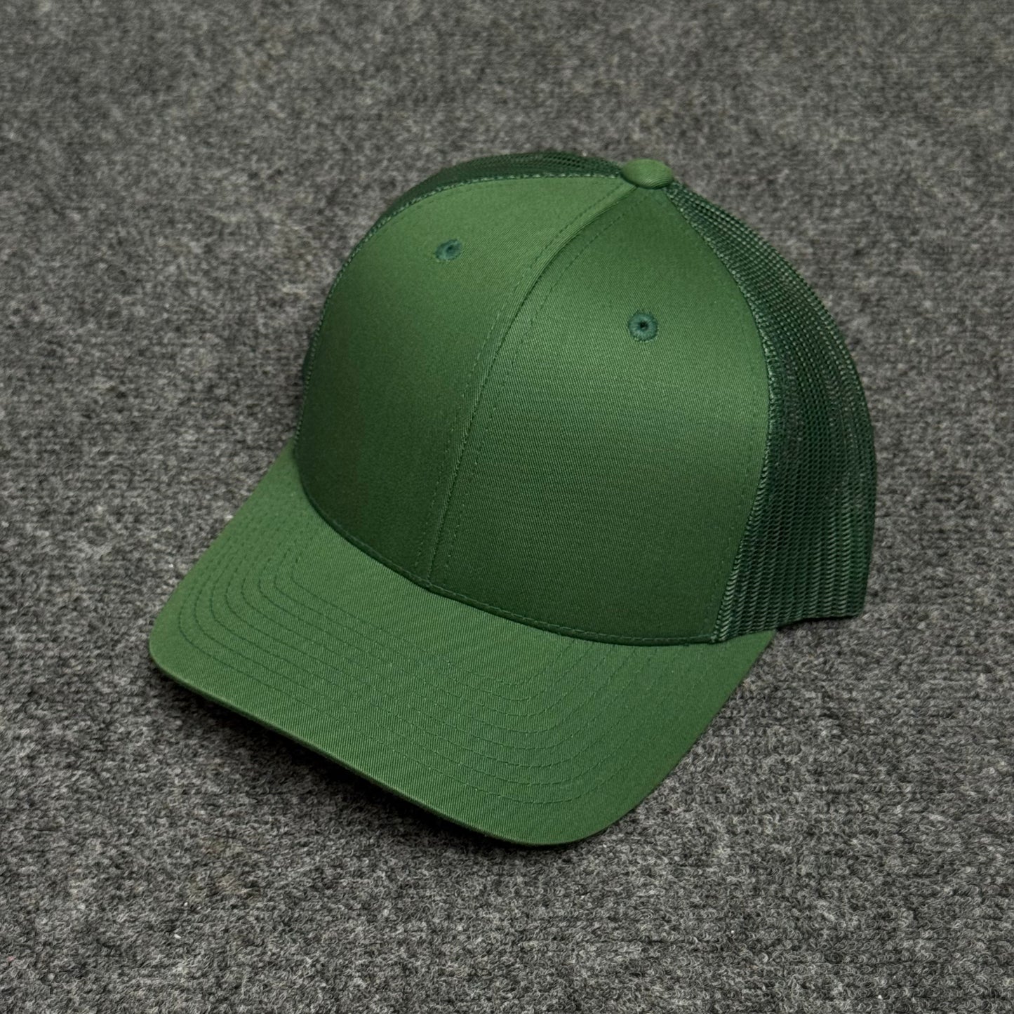 Solid Kelly Green Mesh Trucker Cap