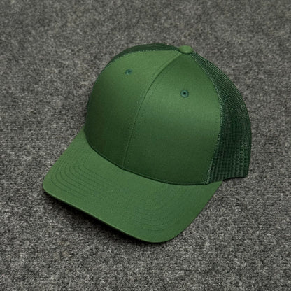Solid Kelly Green Mesh Trucker Cap
