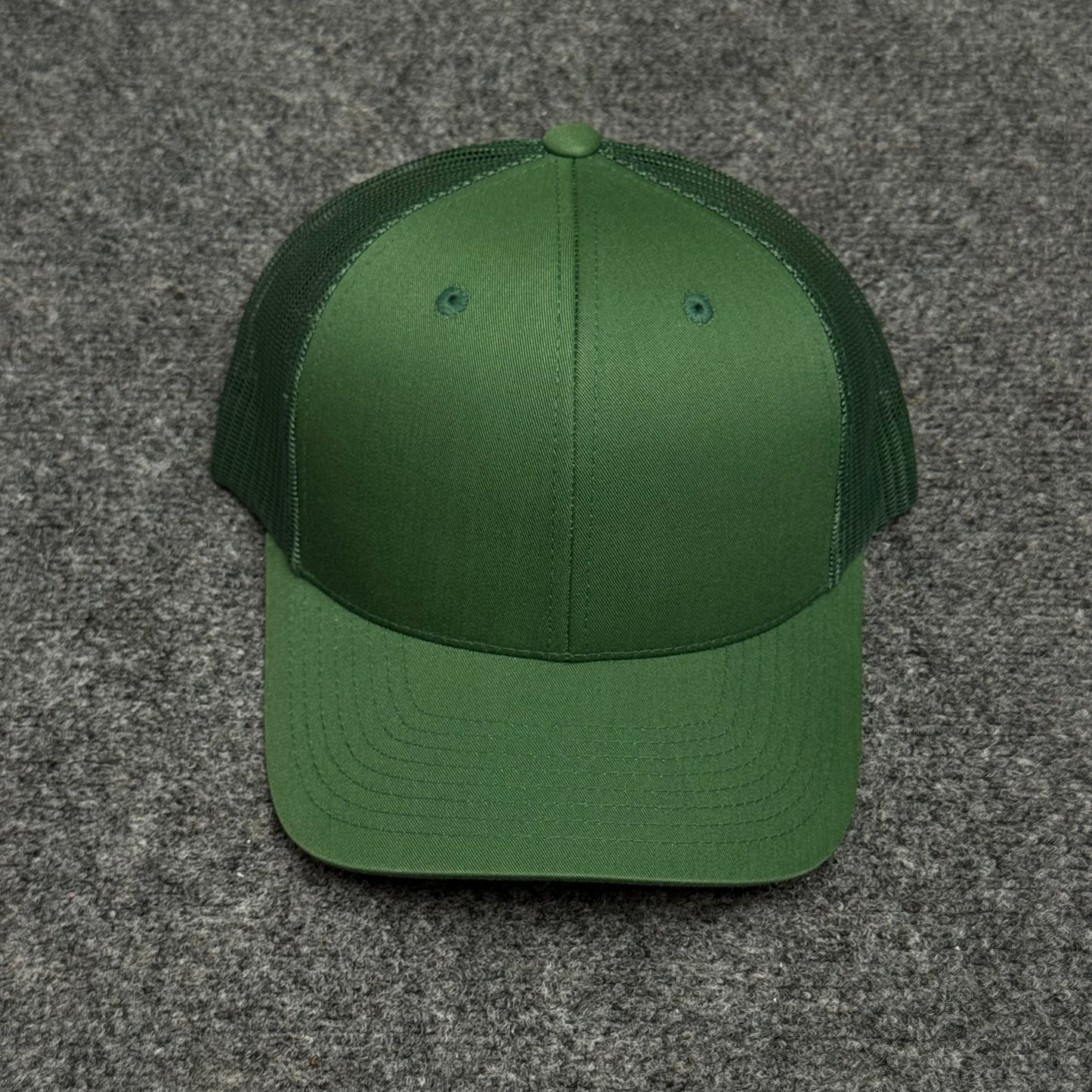 Solid Kelly Green Mesh Trucker Cap
