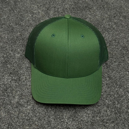 Solid Kelly Green Mesh Trucker Cap