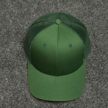 Solid Kelly Green Mesh Trucker Cap