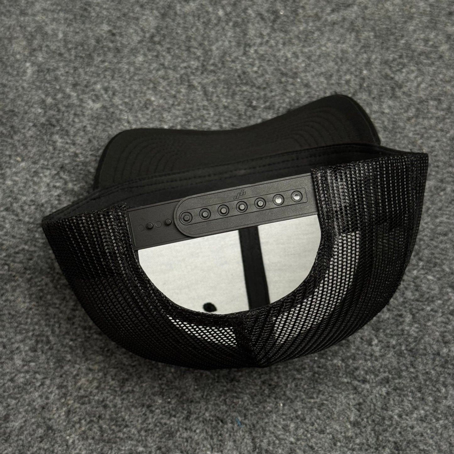 Solid Black Mesh Trucker Cap