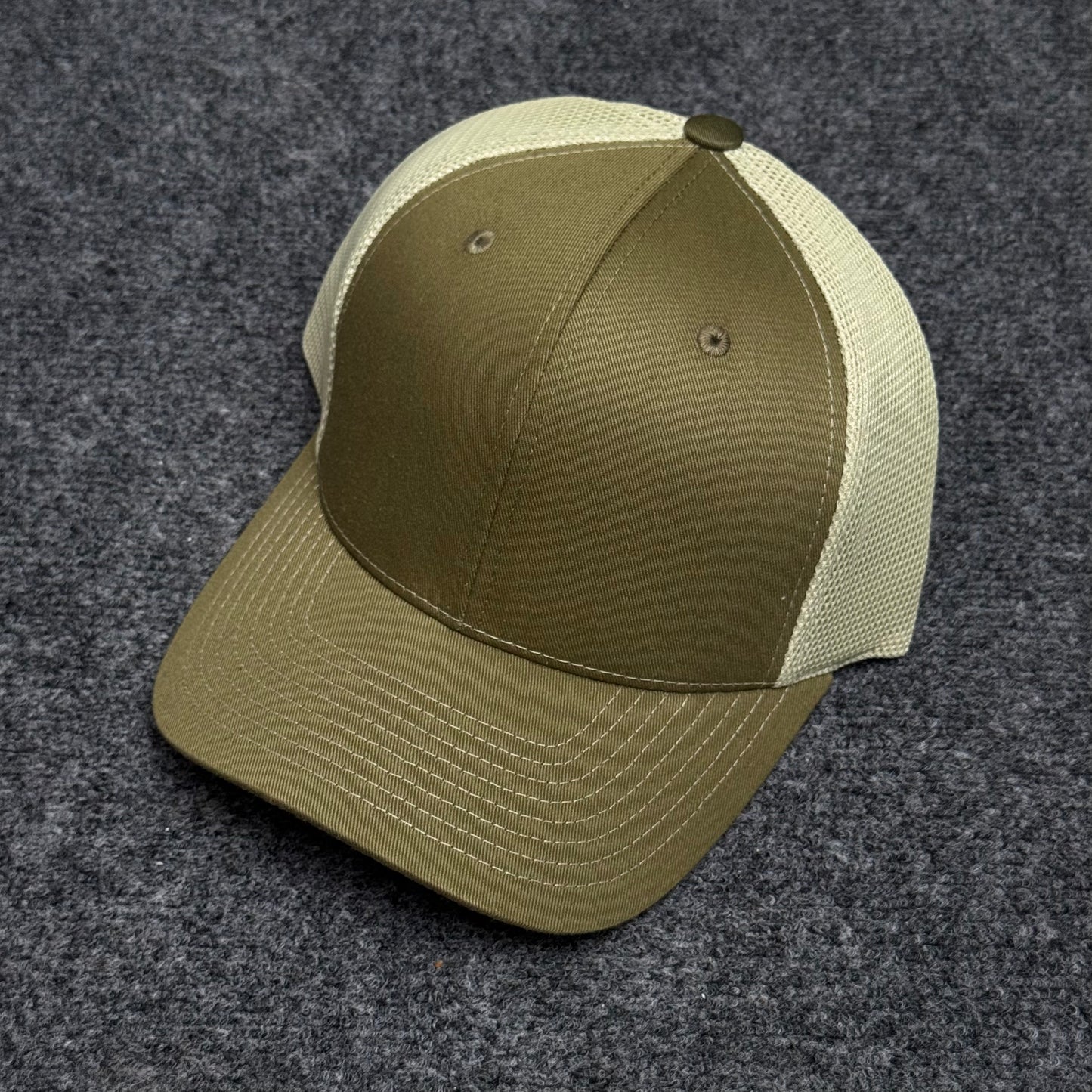 Loden and Oatmeal Mesh Trucker Cap
