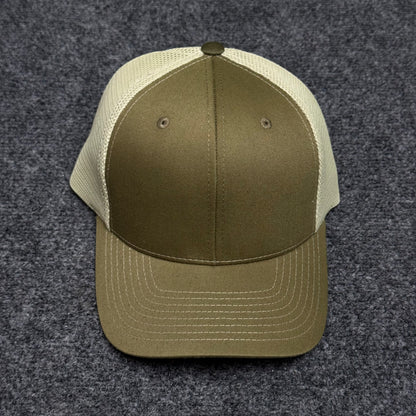 Loden and Oatmeal Mesh Trucker Cap
