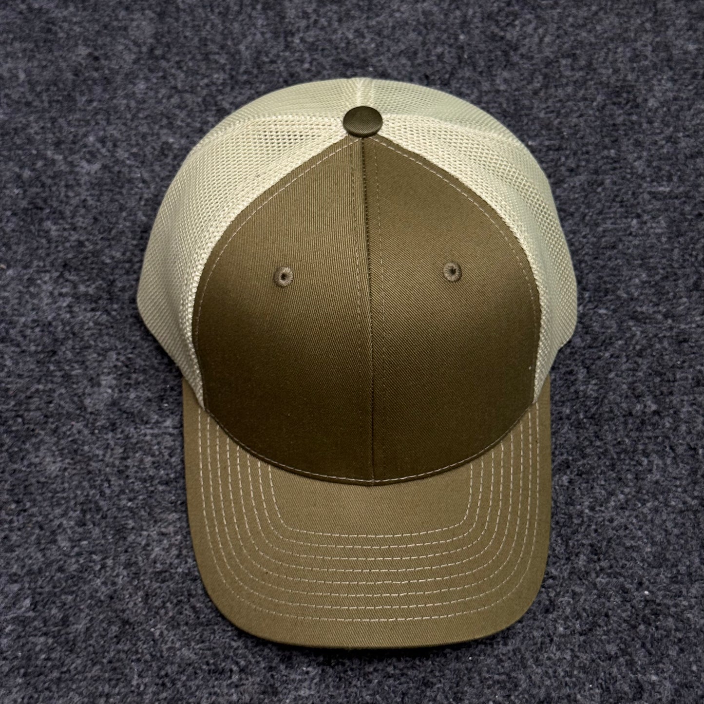 Loden and Oatmeal Mesh Trucker Cap
