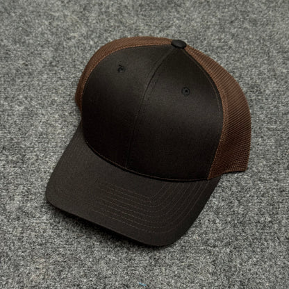 Black and Brown Mesh Trucker Cap