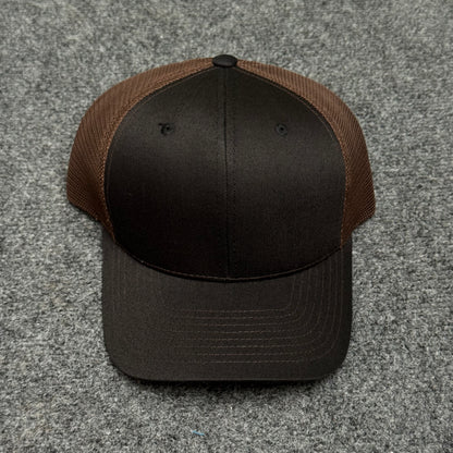 Black and Brown Mesh Trucker Cap