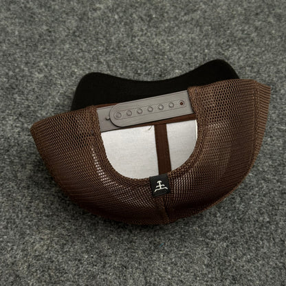 Black and Brown Mesh Trucker Cap