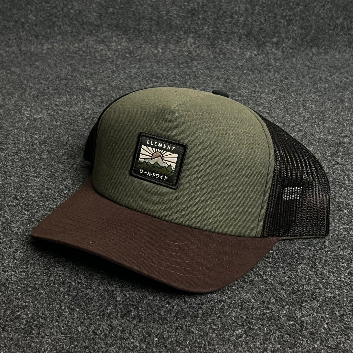 California Republic Trucker Cap – Olive, Brown & Black Mesh