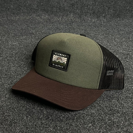 California Republic Trucker Cap – Olive, Brown & Black Mesh