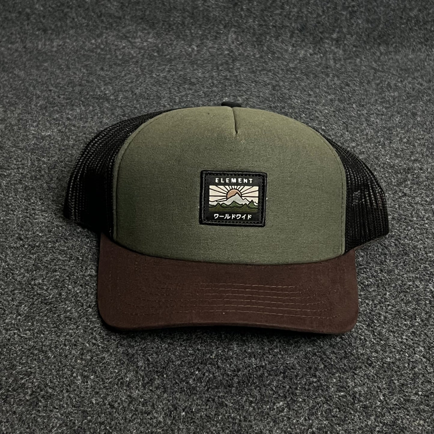 California Republic Trucker Cap – Olive, Brown & Black Mesh