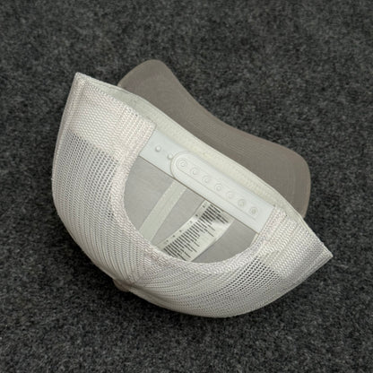 Light Gray and White Mesh Trucker Cap