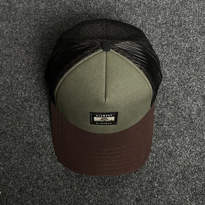 California Republic Trucker Cap – Olive, Brown & Black Mesh