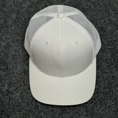 Solid White Mesh Trucker Cap
