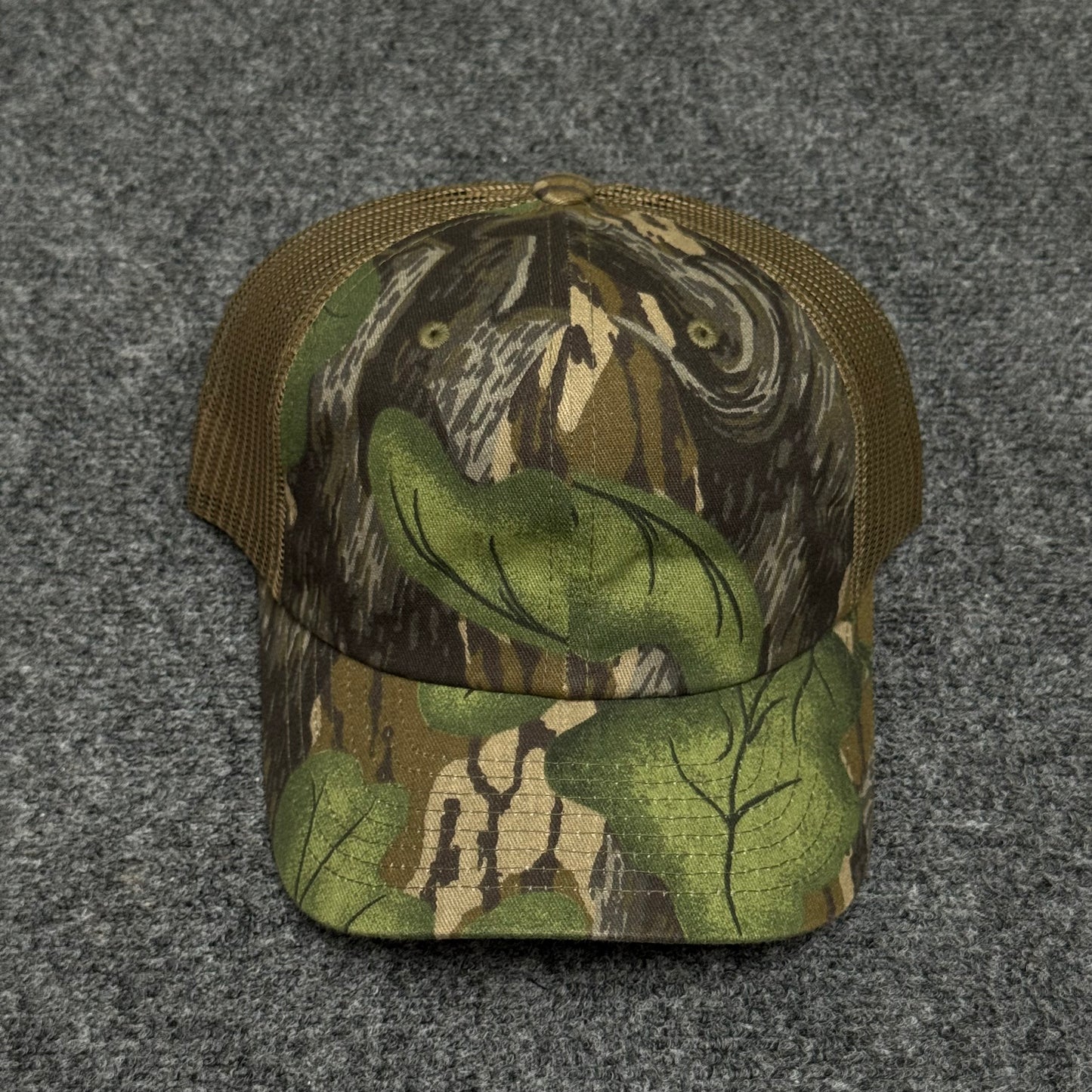 Leaf Camouflage and Brown Mesh Trucker Cap
