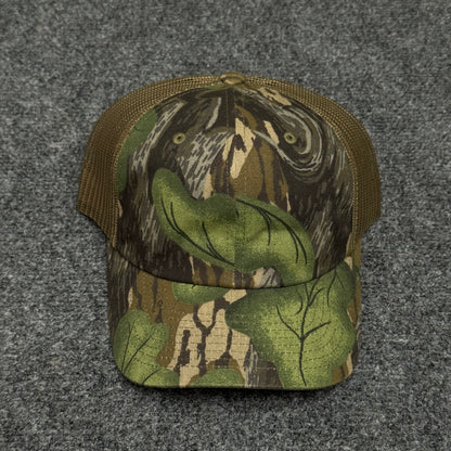 Leaf Camouflage and Brown Mesh Trucker Cap