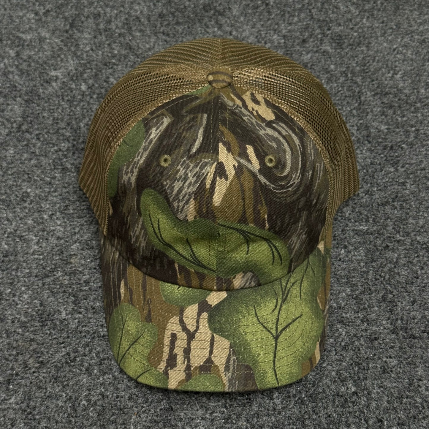 Leaf Camouflage and Brown Mesh Trucker Cap