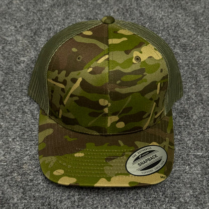 MultiCam and Olive Green Mesh Trucker Cap