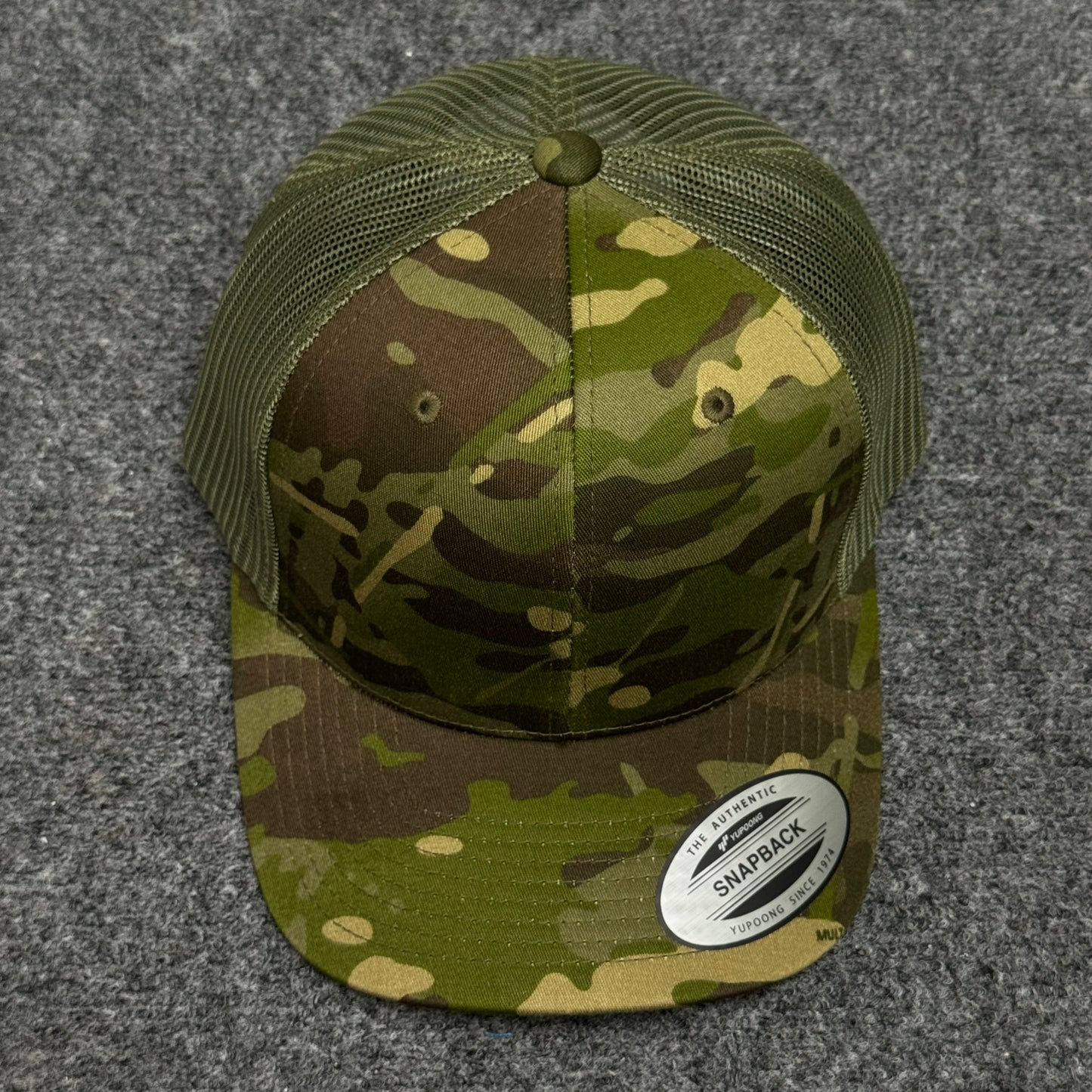 MultiCam and Olive Green Mesh Trucker Cap