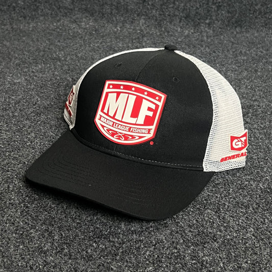 MLF Pro Fishing Trucker Cap – Black & White Mesh